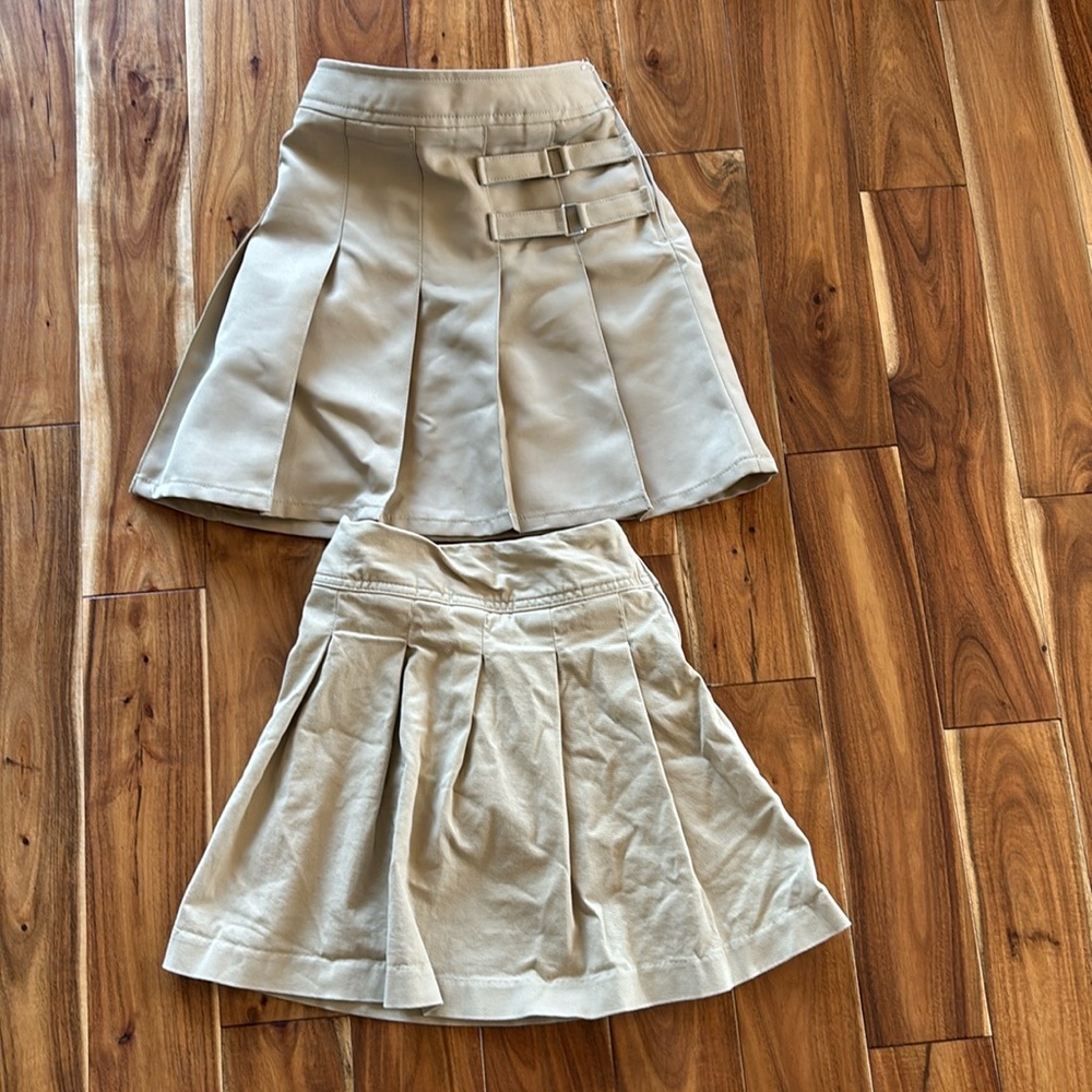 Size 8 - girls uniform skort (skirt with shorts) lot of 2